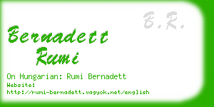 bernadett rumi business card